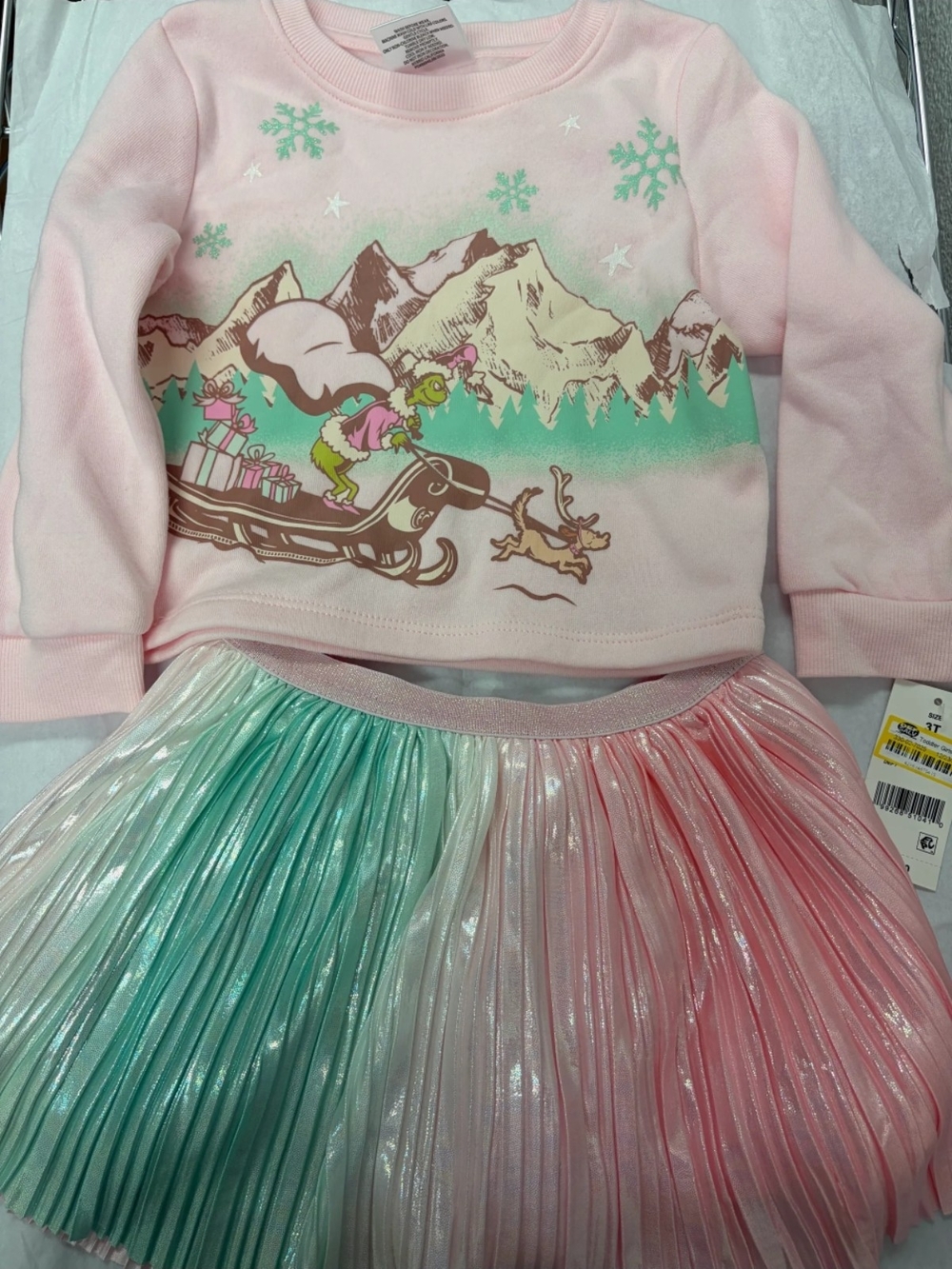 Girls Holiday Matching Set Size 3T #862